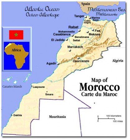 Carte du Maroc